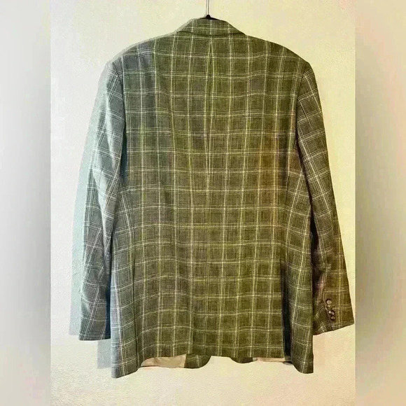 Hugo Boss Virgin Wool & Linen Blend Jacket Size 44L Gray - Picture 3 of 6